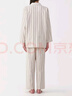 MUJI女式 無(wú)側縫雙層紗織長(cháng)袖睡衣 女士家居服 套裝純棉全棉 FD1LUC5A 淡黃色條紋 M 上裝160/84A 下裝160/66A 曬單實(shí)拍圖