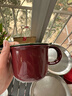 MUJI炻瓷 馬克杯 水杯杯子 桌面 帶把手 咖啡杯 家用  暗紅色 S 330ml 曬單實(shí)拍圖