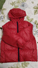 Classic Teddy精典泰迪兒童羽絨服男女童外套中大童連帽保暖加厚冬裝 大紅 140 曬單實(shí)拍圖