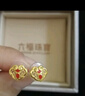 六福珠寶 足金福如意鎏彩工藝黃金耳釘單只耳飾耳環(huán)送禮 計價(jià) GDGTBE0041 0.83克(含工費155元) 配硅膠耳堵 曬單實(shí)拍圖