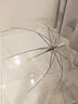 皓梵潔透明雨傘透明傘次日達長(cháng)柄折疊兒童白色晴雨傘男女高顏值拍照道具 透明高顏值8骨【升級加固】 曬單實(shí)拍圖