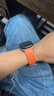 港爵適用蘋(píng)果手表表帶apple iwatch 愛(ài)馬仕·真皮ultra/s10/S9/S8/7/6/5/4/3針扣款牛皮表帶 經(jīng)典橙 曬單實(shí)拍圖