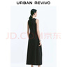 UR夏季新款女裝法式簡(jiǎn)約扭結修身無(wú)袖連衣裙UWM750062 正黑 S 曬單實(shí)拍圖