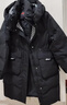 雅鹿羽絨服女中長(cháng)款2025冬季加厚抗寒保暖新時(shí)尚款情侶款連帽外套女 曬單實(shí)拍圖