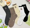 JEEP100%純棉襪子女秋冬款純棉中筒襪小熊ins可愛(ài)學(xué)生少女襪全棉女襪 曬單實(shí)拍圖