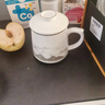 西多米茶杯茶水分離陶瓷杯泡茶杯男士個(gè)人專(zhuān)員羊脂玉水杯子辦公室馬克杯 曬單實(shí)拍圖