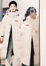 鴨鴨（YAYA）孫穎莎同款羽絨服男女2025冬季新款中長(cháng)款泡芙防寒加厚保暖外套HY 月光白色-YE5B000706A M /170 曬單實(shí)拍圖