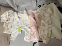 婧麒（JOYNCLEON）嬰兒連體衣春秋裝新生兒衣服純棉睡衣男寶寶套裝哈衣爬服 純粉色胸標兔連體衣 80cm 曬單實(shí)拍圖