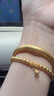 祥源昌黃金泥鰍背手鐲古法傳承鐲子金包銀足金999足銀生日禮物實(shí)心首飾 總重約20克-寬6mm-金重1g 56圈口 【真金真銀-假一賠十】 曬單實(shí)拍圖