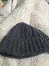 CACUSS帽子男冬季純羊毛毛線(xiàn)帽戶(hù)外保暖針織帽大頭圍套頭冷帽 深灰 曬單實(shí)拍圖