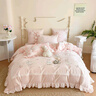小清新公主風(fēng)純棉四件套女孩少女心全棉被套兒童卡通兔子床上用品 MS-花間小兔 粉 1.8米床被套200*230cm四件套 曬單實(shí)拍圖