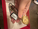 西普尼金表（HIPINE）金表女純金999足金黃金手表復古腕表時(shí)尚騏驥紅石英女情人節禮物 【光殼金面鋼扣-紅帶】金重3.5g+ 曬單實(shí)拍圖