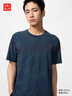 優(yōu)衣庫男裝女裝DRY-EX速干T恤/短袖印花吸汗快干涼感透氣483970 68 深藍色 L 曬單實(shí)拍圖