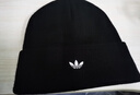 阿迪達斯（adidas）三葉草 新年禮物  男女 ADICOLOR CUFF B 針織帽 JW7998 黑 OSFM 曬單實(shí)拍圖