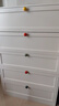 阿格貝貝（agebeibei）鋼制斗柜五斗柜收納柜家用客廳臥室靠墻落地抽屜柜子多層置儲物柜 五斗柜【高121*深40*寬80】 奶油白 曬單實(shí)拍圖