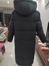 鴨鴨（YAYA）王一博同款冰殼系列戶(hù)外極寒羽絨服男士新款長(cháng)款情侶加厚女外套 青光黑色 L /175(建議135-155斤) 曬單實(shí)拍圖