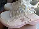特步女子跑步鞋運動(dòng)鞋冬季新款革面防潑水輕便減震休閑女跑鞋粉色 曬單實(shí)拍圖