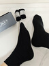 莫代爾襪子男秋冬季100%純棉防臭長(cháng)襪高端商務(wù)襪禮盒10A抑菌中筒襪男6雙 曬單實(shí)拍圖