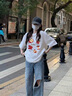 MJ STYLE白色純棉短袖t恤女春夏2026新款寬松休閑大碼上衣設計感小眾半袖 曬單實(shí)拍圖