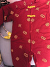 婧麒嬰兒拜年服夾棉連體衣冬季紅色喜慶滿(mǎn)月周歲百天寶寶衣服爬服 新中式 59cm  【1-3月建議體重3.5-6.9kg】 曬單實(shí)拍圖