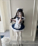 星晚黑白女仆裝公主大裙擺庫洛米cosplay服裝女仆裝動(dòng)漫可愛(ài)女傭裙子 黑色裙子+發(fā)箍+圍裙+胸前蝴蝶結+鈴鐺+黑絲 S 建議70-95斤 曬單實(shí)拍圖