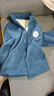 真維斯兒童外套加絨加厚秋冬款男童女童冬季毛絨保暖開(kāi)衫中大童上衣童裝 藍 160 曬單實(shí)拍圖