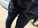 Lee25秋冬新705錐形不易褪色深藍磨毛男牛仔褲保暖 深藍色 34 曬單實(shí)拍圖