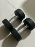 【萬(wàn)人購買(mǎi)】新款環(huán)保泰諾啞鈴PEV實(shí)心鑄鐵壺鈴固定包膠運動(dòng)器材 泰諾12.5 KG*2 曬單實(shí)拍圖