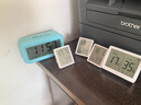 得力（deli）室內電子溫濕度計/表辦公家用壁掛桌面嬰兒房辦公用品兒童老人生日禮物帶時(shí)間+表情顯示LE517 曬單實(shí)拍圖