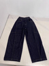多妙屋女童牛仔褲秋冬加絨厚兒童褲子中大童彎刀闊腿休閑褲16132藍 160 曬單實(shí)拍圖