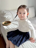考拉鼻鼻[百搭彼得潘·軟糯娃娃領(lǐng)上衣]兒童簡(jiǎn)約輕復古基礎款衣服 曬單實(shí)拍圖