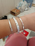 臻匯銀999足銀滿(mǎn)天星銀手鐲女銀飾品首飾生日禮物送媽媽女友長(cháng)輩 曬單實(shí)拍圖