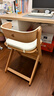少年與樹(shù)兒童學(xué)習椅家用實(shí)木寶寶靠背餐座椅可調節升降小學(xué)生成長(cháng)寫(xiě)字椅子 【山毛櫸】可調節升降·學(xué)習椅（含米白色AB面坐墊） 曬單實(shí)拍圖