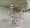 星巴克杯子櫻花系列吸管杯桌面杯大容量杯子玻璃杯水杯咖啡杯 237ml雙層貓爪杯 曬單實(shí)拍圖