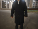 【肥仔240斤超大碼5XL】胖人中長(cháng)款毛呢大衣男大碼韓版過(guò)膝風(fēng)衣寬松潮流港風(fēng)呢子外套秋季 黑色加絨 XXXXXL205-230斤 曬單實(shí)拍圖