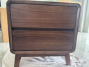 致典北美黑胡桃木床頭柜臥室實(shí)木床邊收納柜儲物柜家用簡(jiǎn)約置物柜子 床頭柜【出口款】 曬單實(shí)拍圖
