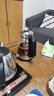 煮茶器養生壺噴淋式煮茶壺燒水壺電熱水壺蒸茶器泡茶壺圍爐煮茶 1L黑色（保溫款） 曬單實(shí)拍圖
