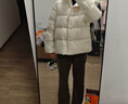 優(yōu)衣庫女裝羽絨茄克/柔軟面料外套夾克479212 01 乳白色 L 曬單實(shí)拍圖