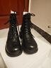 百麗（Belle）復古氣質(zhì)羊皮馬丁靴女冬季新款商場(chǎng)同款粗跟增高短靴3NW45DD5 黑色 38 曬單實(shí)拍圖