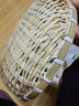 德蒂芙竹編竹籃子竹筐帶底座家用水果籃果盤(pán)手工竹制品饅頭筐點(diǎn)心籃竹籃 （竹黃）圓底款 直徑30厘米 曬單實(shí)拍圖
