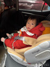 Prigel兒童安全座椅嬰兒車(chē)載汽車(chē)用寶寶新生小月齡0-12歲通風(fēng)加熱可坐躺 舒安基礎款-冰糖雪梨（不窩脖+單手旋轉+上拉帶） 曬單實(shí)拍圖