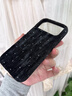 素洛適用蘋(píng)果17promax手機殼秋冬滿(mǎn)天星閃鉆絲絨iPhone16pro創(chuàng  )意簡(jiǎn)約輕奢15高顏值時(shí)尚女14大孔保護套 黑色-滿(mǎn)天星閃鉆絨布 iPhone 17 Pro Max 曬單實(shí)拍圖