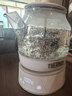膳魔師（THERMOS） 迷你養生壺辦公室煮茶器電水壺恒溫電熱水壺玻璃花茶壺養生杯 禮物 七夕情人節禮物 EHA-1602E（奶油白） 0.55L 曬單實(shí)拍圖