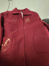 葉衣中老年女裝毛呢外套媽媽裝秋冬裝呢子大衣50歲60新中式洋氣衣服女 7930824酒紅【加棉】 4XL （建議130-145斤） 曬單實(shí)拍圖