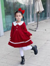 小豬班納（PEPCO）女童冬季紅色連衣裙洋氣加絨兒童裝冬裙子小女孩公主裙 紅色 110 曬單實(shí)拍圖