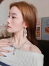 念芙公主水滴鋯石項鏈耳環(huán)套裝女輕奢高級感新年生日新娘成人禮服配飾 項鏈+耳環(huán)【一套】 曬單實(shí)拍圖