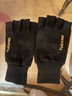 啄木鳥(niǎo)手套男士冬季麂皮絨保暖騎車(chē)開(kāi)車(chē)半截加絨加厚露指防滑半指手套 曬單實(shí)拍圖