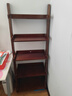 眾淘全實(shí)木梯形書(shū)架落地置物架一體靠墻書(shū)柜學(xué)生家用客廳展示架收納架 【加厚5層】60.5*40*140CM-深胡桃色 【送貨上門(mén)】 曬單實(shí)拍圖