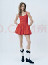 UR2025秋季新款女裝氣質(zhì)打攬超短款修身吊帶連衣裙UYL750039 大紅色 M 曬單實(shí)拍圖