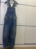UR2025秋季新款女裝潮流做舊水洗貓須牛仔背帶褲UYV850122 曬單實(shí)拍圖